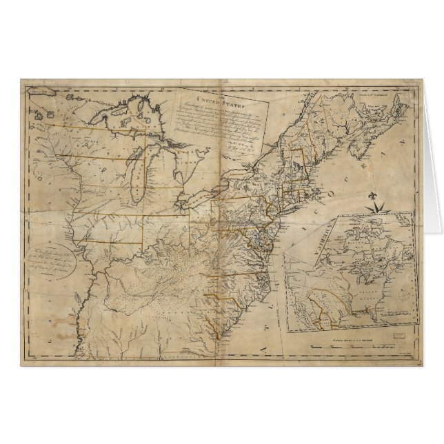 KARTE: USA, 1783 (Vorderseite (Horizontal))