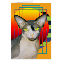 Karte| Vamp Sphynx Katze (orange)