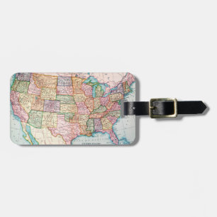 Karte: Vereinigte Staaten, 1905 Gepäckanhänger