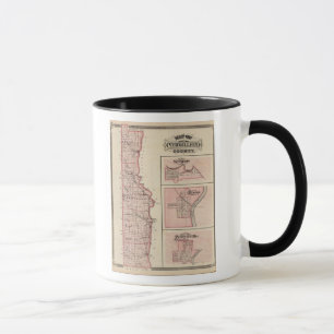 Karte Vermillion Landkreis mit Newport Tasse