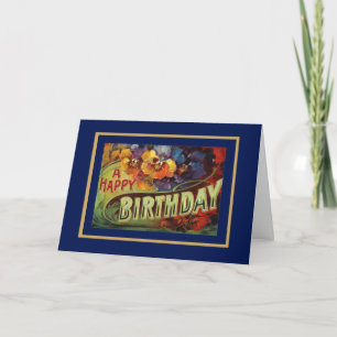 Karte Vintage Alles Gute zum Geburtstag