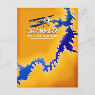 Karte vom Nassersee in Ägypten und Sudan