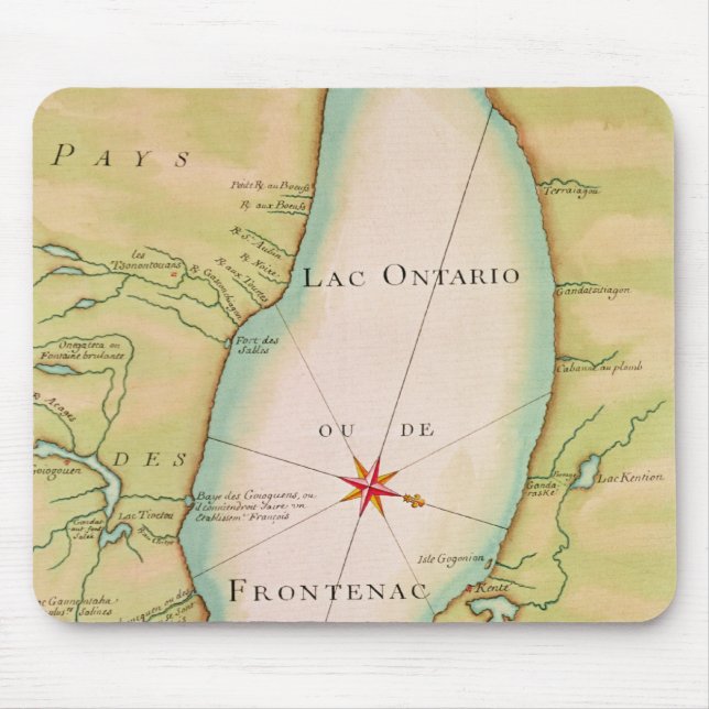 Karte vom Ontariosee Mousepad (Vorne)