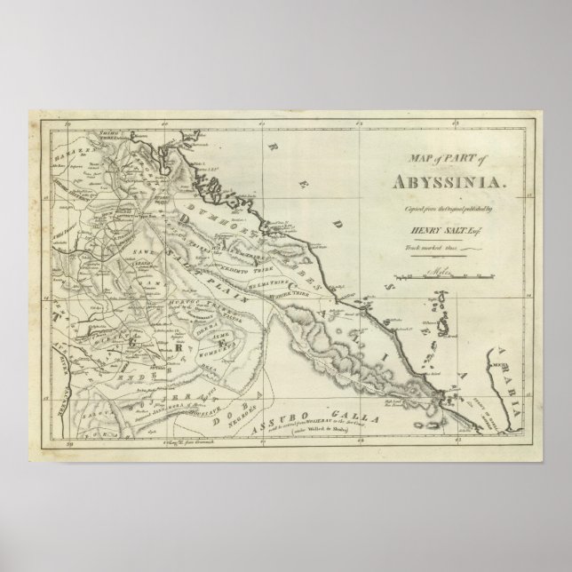 Karte von Abyssinia Poster (Vorne)