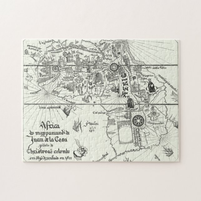 Karte von Afrika | 1500 Puzzle (Horizontal)