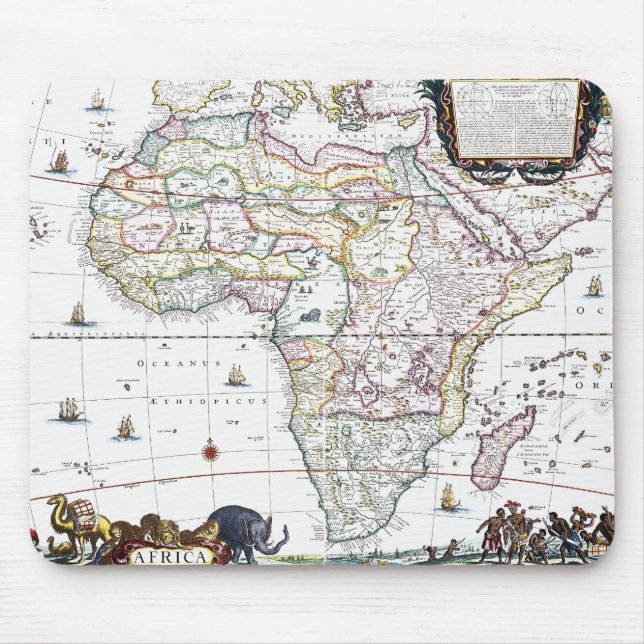 Karte von Afrika | 1696 Mousepad (Vorne)