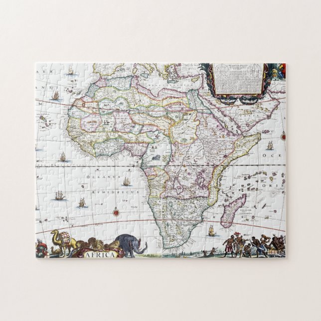 Karte von Afrika | 1696 Puzzle (Horizontal)