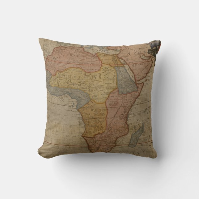 Karte von Afrika | 1700 Kissen (Vorderseite)