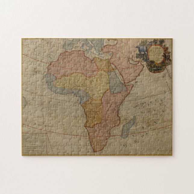 Karte von Afrika | 1700 Puzzle (Horizontal)