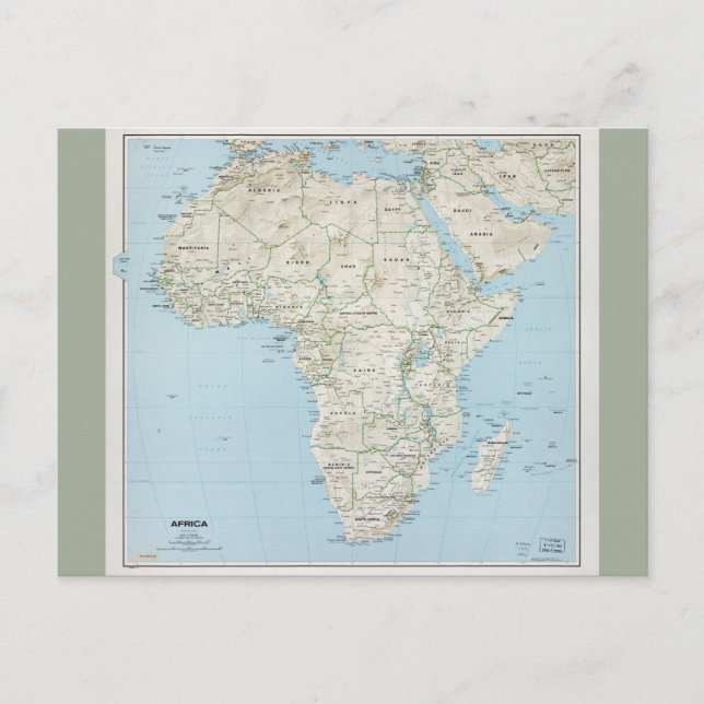 Karte von Afrika (1977) (Vorderseite)