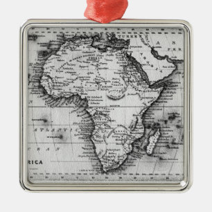 Karte von Afrika   graviert von Thomas Stirling Ornament Aus Metall
