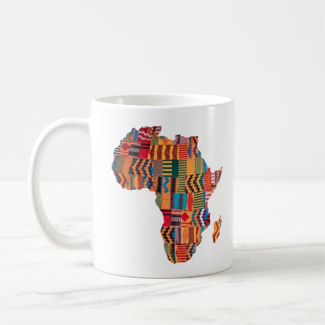 Karte von Afrika Kaffeetasse (Links)