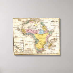 Karte von Afrika Leinwanddruck