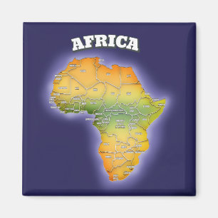 Karte von Afrika Magnet