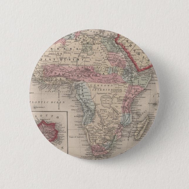Karte von Afrika mit St. Helena Button (Vorderseite)