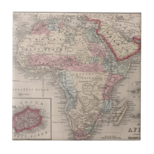 Karte von Afrika mit St. Helena Fliese
