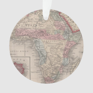 Karte von Afrika mit St. Helena Ornament