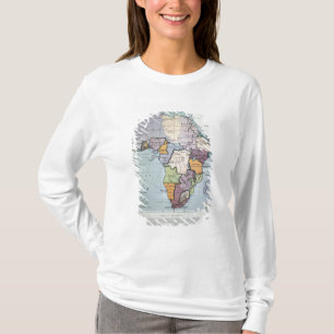 Karte von Afrika Vertrag-Grenzen, 1891 zeigend T-Shirt