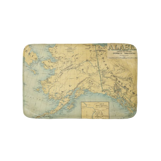 Karte von Alaska Badematte (Vorderseite)