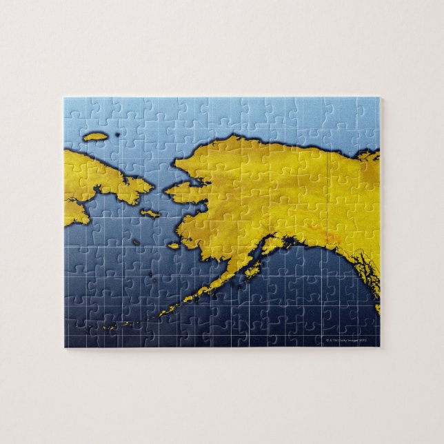 Karte von Alaska Puzzle (Horizontal)