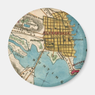 Karte von Alexandria VA und Nachbarstädte Magnet