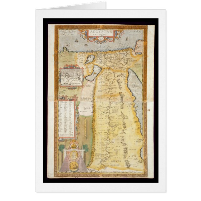 Karte von altem Ägypten, 1584 (Vorne)