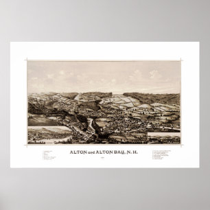 Karte von Alton New Hampshire im Jahr 1888 Poster