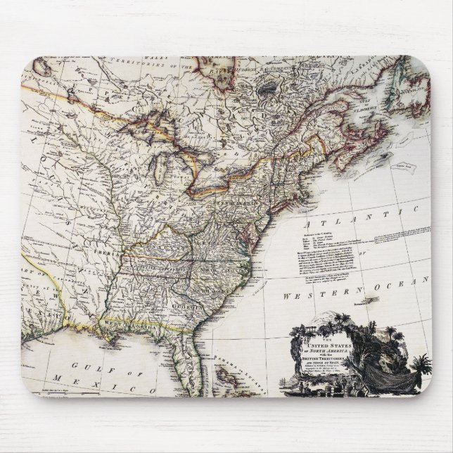 KARTE VON AMERIKA, 1809 MOUSEPAD (Vorne)