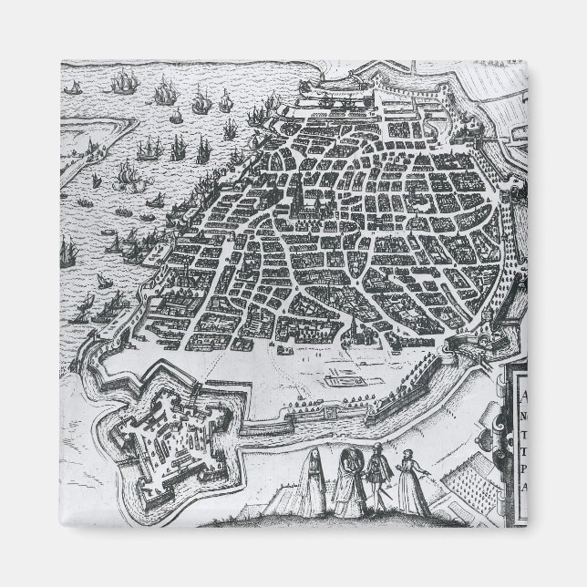 Karte von Antwerpen, 1598 Magnet (Vorne)