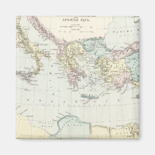 Karte von Apostel Paul's Missionary Journeys Magnet