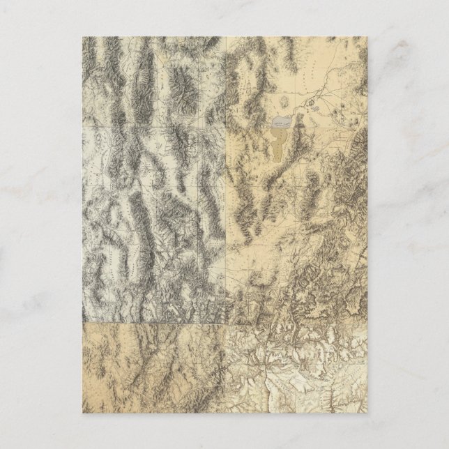 Karte von Arizona, Nevada und Utah (Vorderseite)