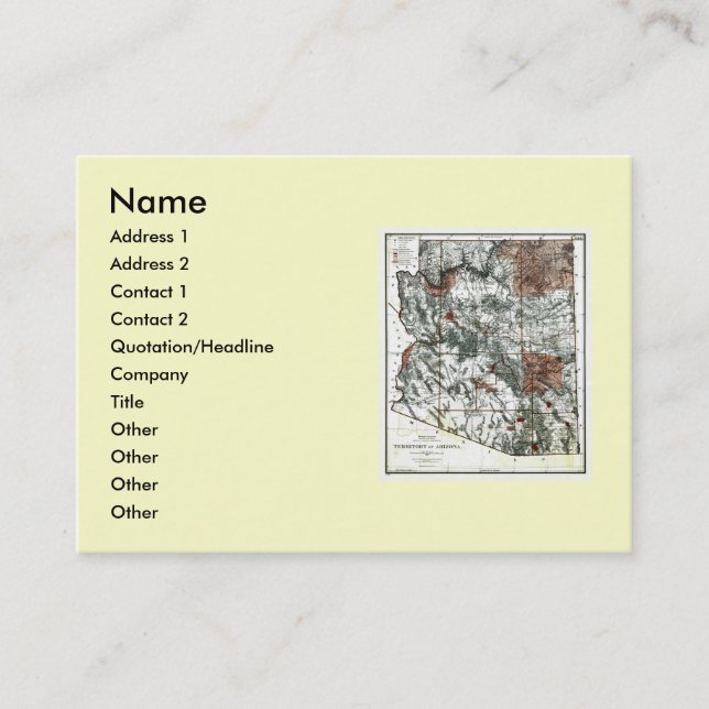 Karte von Arizona und Staatsflagge (Vorderseite)