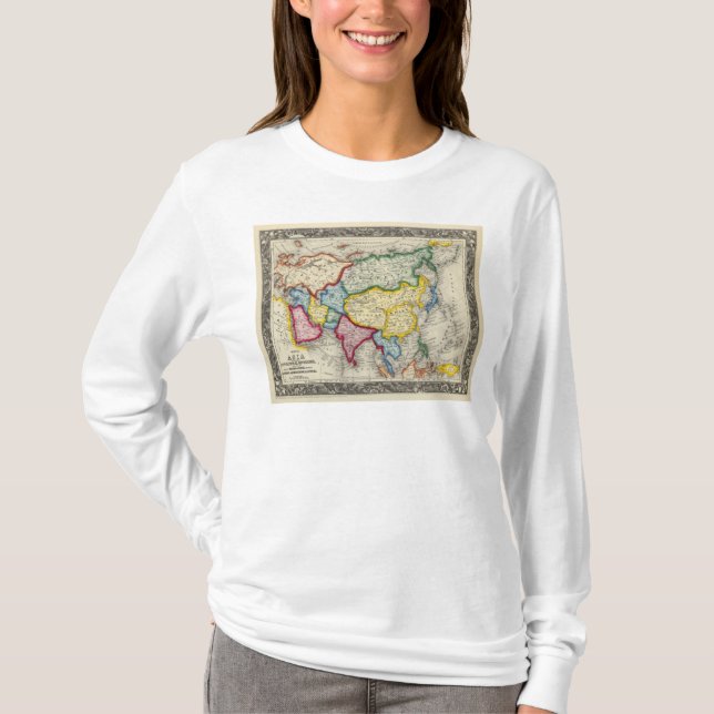 Karte von Asien T-Shirt (Vorderseite)