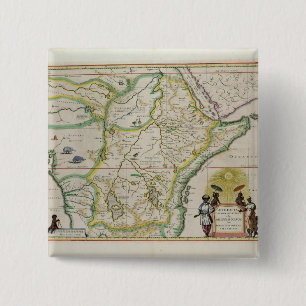 Karte von Äthiopien fünf afrikanische Staaten Button