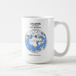 Karte von Atlantis - Beide Hemisphären - Klassisch Kaffeetasse