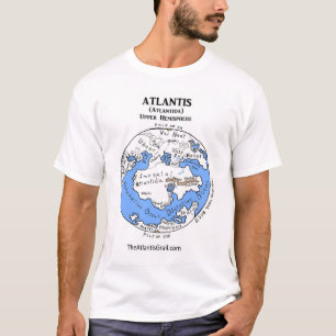 Karte von Atlantis - beide Hemisphären - T - Shirt