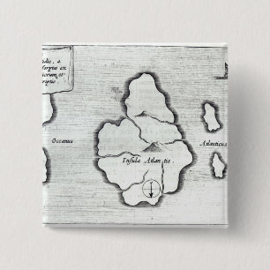 Karte von Atlantis, von 'Mundus Subterraneus Button