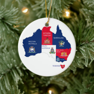 Karte von Australien Keramik Ornament