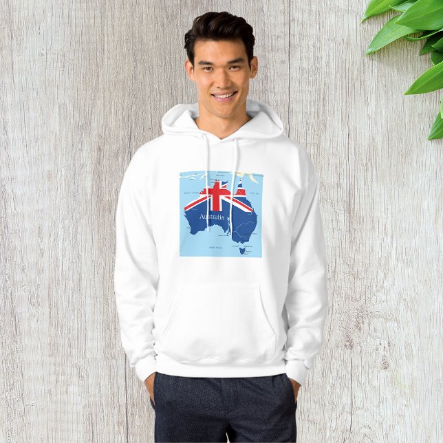 Karte von Australien Mens Hoodie (Von Creator hochgeladen)