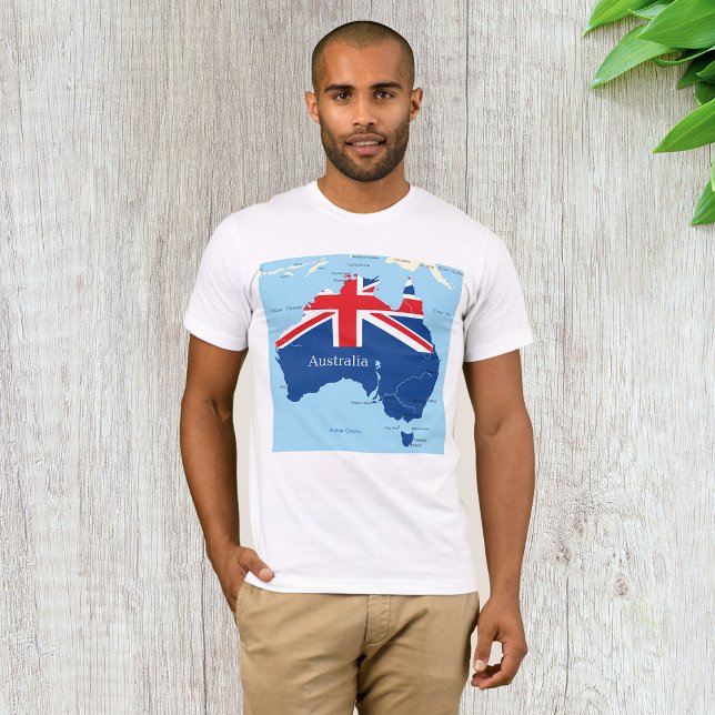 Karte von Australien Mens T - Shirt (Von Creator hochgeladen)