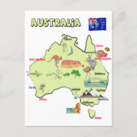 Karte von Australien mit wichtigen Städten