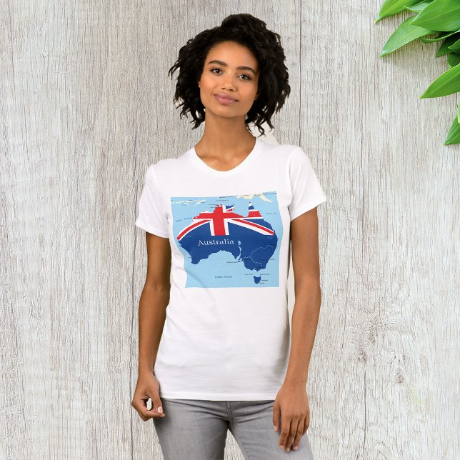 Karte von Australien T - Shirt der Frauen (Von Creator hochgeladen)