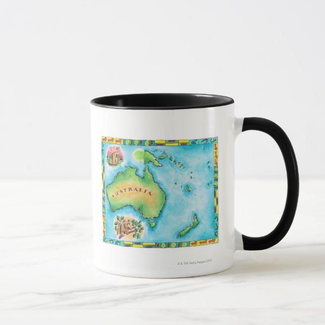 Karte von Australien Tasse (Rechts)