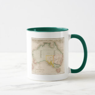 Karte von Australien u. von Neuseeland Tasse
