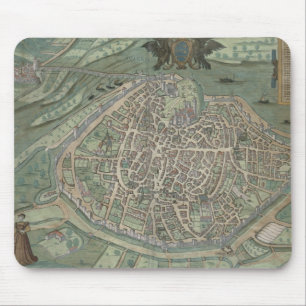 Karte von Avignon, von "Civitates Orbis Terrarum" Mousepad