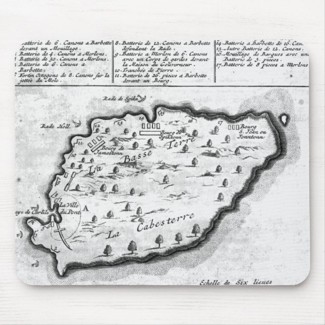 Karte von Barbados Mousepad (Vorne)