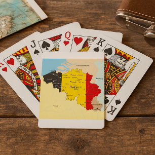 Karte von Belgien Spielkarten