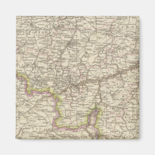Karte von Belgien und Luxemburg Magnet
