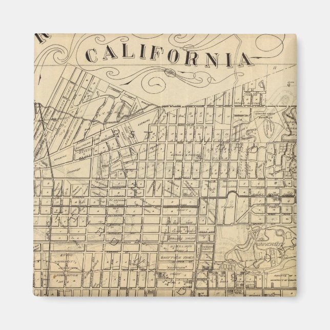 Karte von Berkeley, Kalifornien Magnet (Vorne)