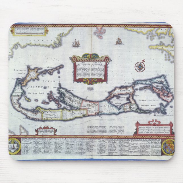 Karte von Bermuda Mousepad (Vorne)